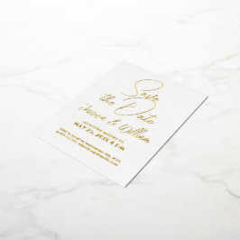 Save the Date Moderne Typografie Folie Einladungspostkarte