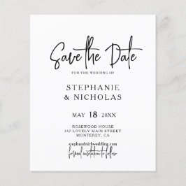 Save the Date moderner QR-Code Flyer