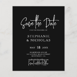 Save the Date moderner QR-Code Flyer