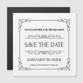 Save the Date Modernes einfaches Hochzeitsmagnet Magnetkarte