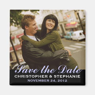 Save the Date Modernes Foto Magnet