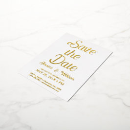 Save the Date Modernes Fotoleitermuster 3 Folie Einladungspostkarte