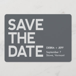 Save the Date Modernes Grau