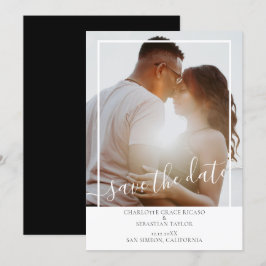 Save the Date Modernes Personalisiertes Foto Ankündigung