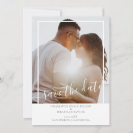 Save the Date Modernes Personalisiertes Foto Ankündigung