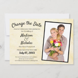 Save The Date Modifier la date Ajouter Mariage photo Parchemin b