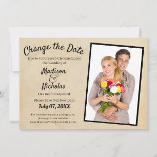 Save The Date Modifier la date Ajouter un Mariage photo Parchemi