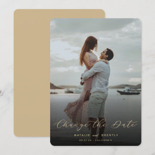 Save The Date Modifier la date Date du nouveau Mariage avec phot