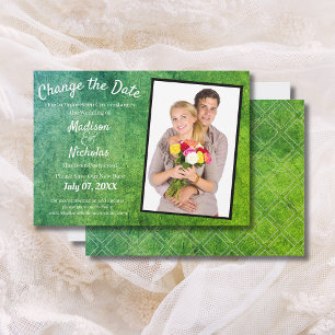 Save The Date Modifier la date Photo Mariage Med Green Parchment
