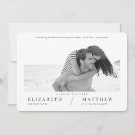 Save The Date Modifier le Mariage photo personnalisé Date Simple