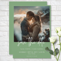 Moins Dusty Sage Vert Mariage photo moderne