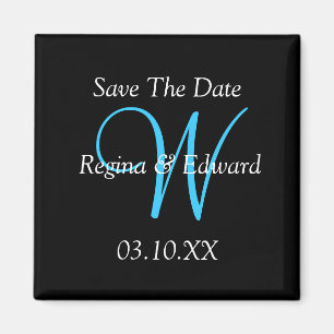 Save the Date Monogram Magnet