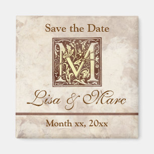 Save the Date Monogramm M Magnet