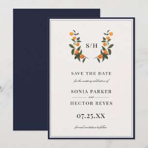 Save The Date Monogramme de citron vert