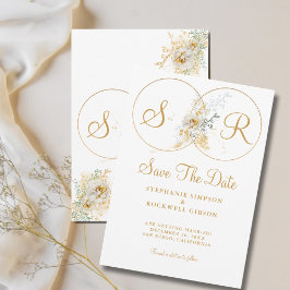 Save The Date Monogramme Or Nom Mariage Initial Enregistrer La D