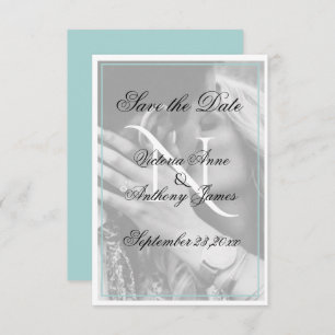 Save The Date Monogramme Photo Script Mariage Enregistrer La Dat