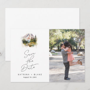 Save The Date Mont Rainier Washington Enregistrer la date