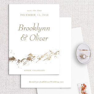 Save The Date Montagnes Abstraites Blanc minimal Enregistrer la