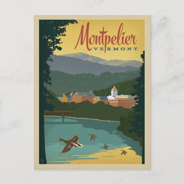Save the Date - Montpelier, VT Ankündigungspostkarte (Vorderseite)