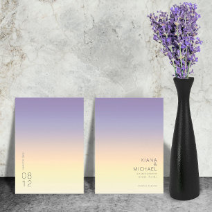 Save The Date Mood Gradient Mariage Indigo Sunset ID741