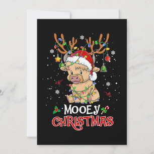 Save The Date Mooey Highland Vache Noël