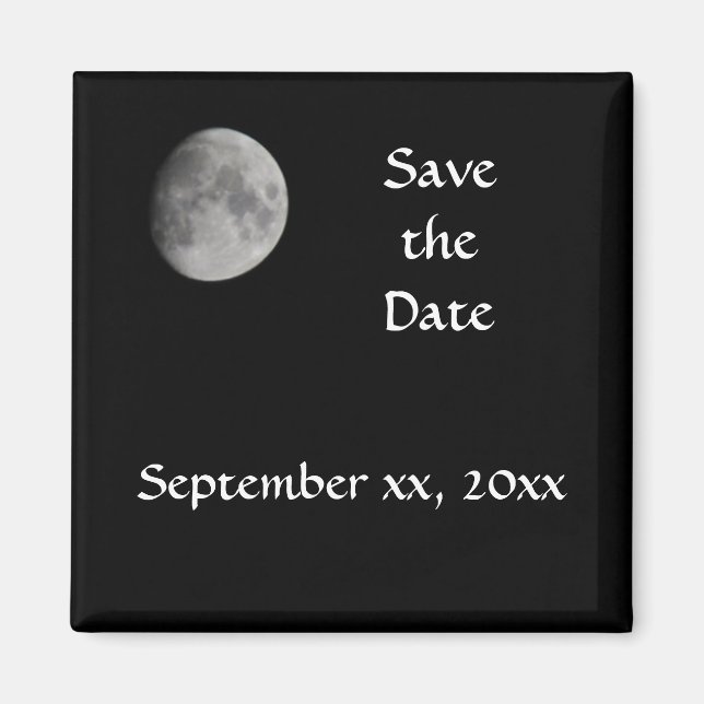 Save the Date Moon Magnet (Vorne)