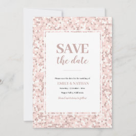 Save the Date Mosaic Dusty Pink Einladung