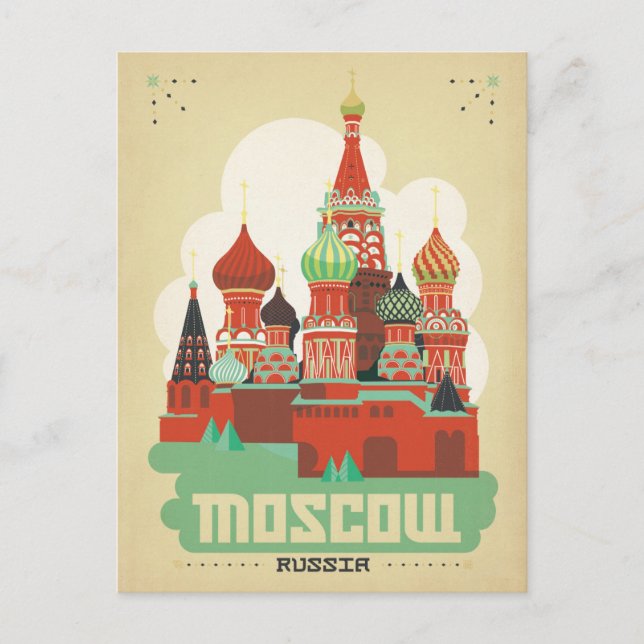 Save The Date | Moskau, Russland Ankündigungspostkarte (Vorderseite)