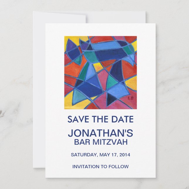 Save The Date Mot hébreu Chai - Vie (Devant)