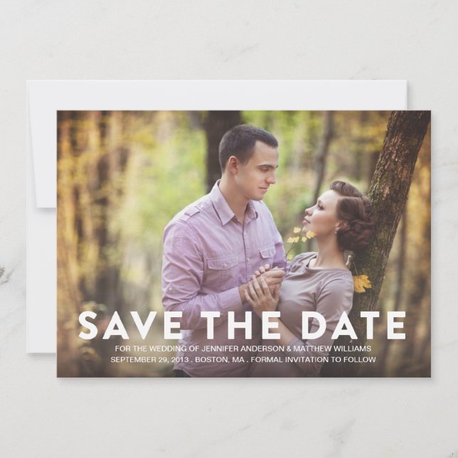 SAVE THE DATE MOTIF | ANNONCE DE MISE EN GARDE (Devant)