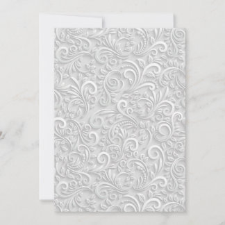 Save The Date motif de design de feuille tourbillon blanc