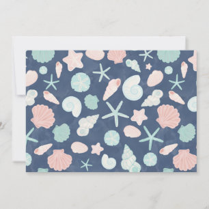 Save The Date motif des coquillages