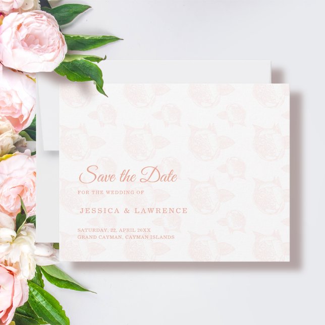 Save The Date Motif floral élégant de pivoine (Créateur téléchargé)