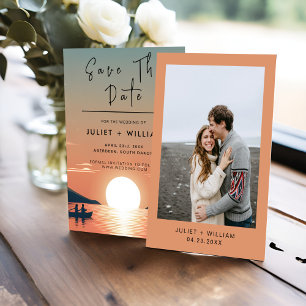 Save The Date Mountain Lakeside Forest Outdoor Lake Mariage