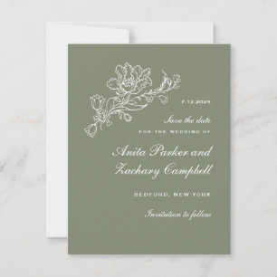 Save The Date Mousse en cascade de tulipes