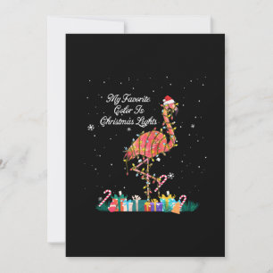 Save The Date My favorite Is Christmas Lights Costume Flamingo