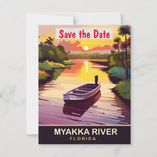 Save The Date Myakka River, Floride, Travel Postcard,