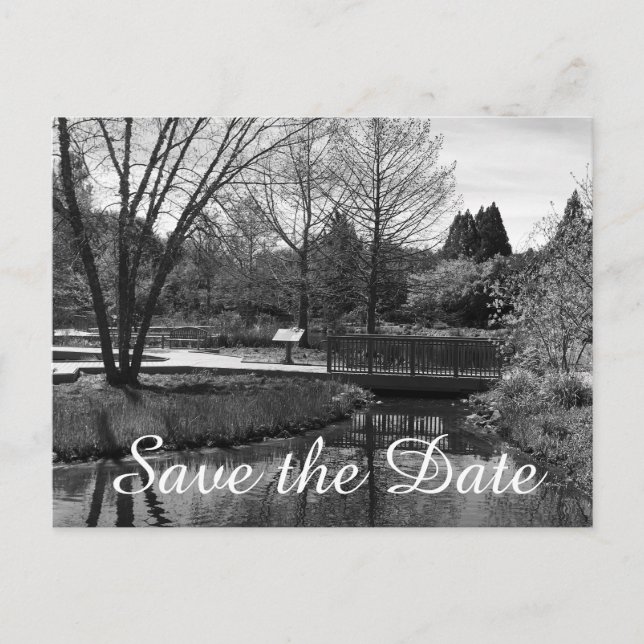 Save the Date Naturlandschaft Ankündigungspostkarte (Vorderseite)