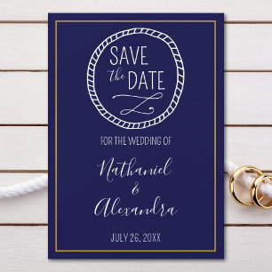 Save The Date Nautical Rope Wreath Wedding Enregistrer la date