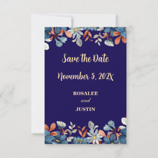 Save the Date Navy Blue