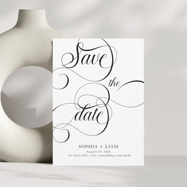 Save The Date Ne jamais mettre fin à l'amour | Calligraphie mode (Créateur téléchargé)