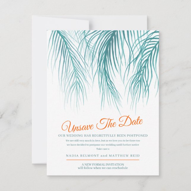 Save The Date Ne sauvegardez pas la date de mariage changement d (Devant)