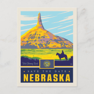 Save The Date | Nebraska Einladungspostkarte