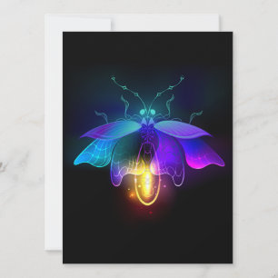Save The Date Neon Firefly sur noir
