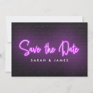 Save The Date Neon Modern Enregistrer la Date