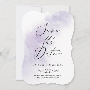 Save The Date Nettoyage aquarelle   Mariage violet
