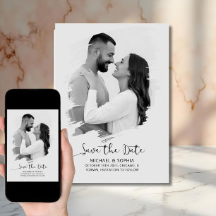 Save The Date Neutre minimaliste Enregistrer la date Moderne Sim