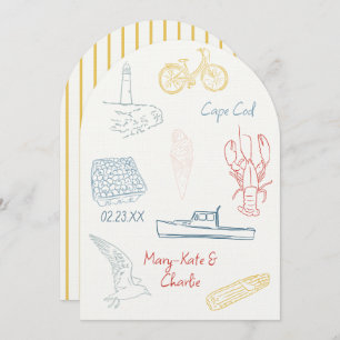 Save the Date New England Sommerhochzeit Einladung