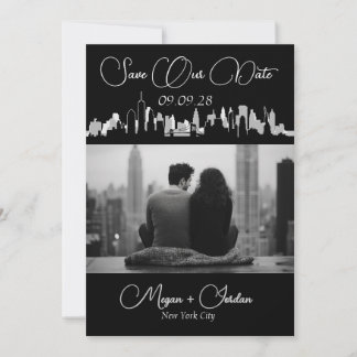 Save The Date New York City Skyline Enregistrer La Date