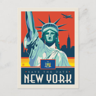 Save The Date   New York Einladungspostkarte
